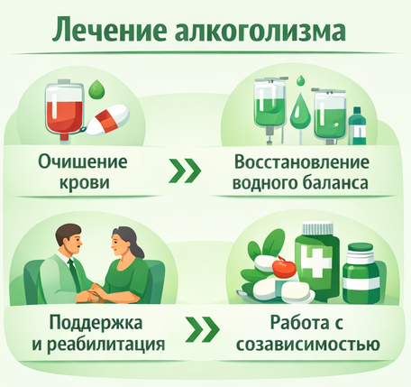лечение алкоголизма в Черногорске этапы